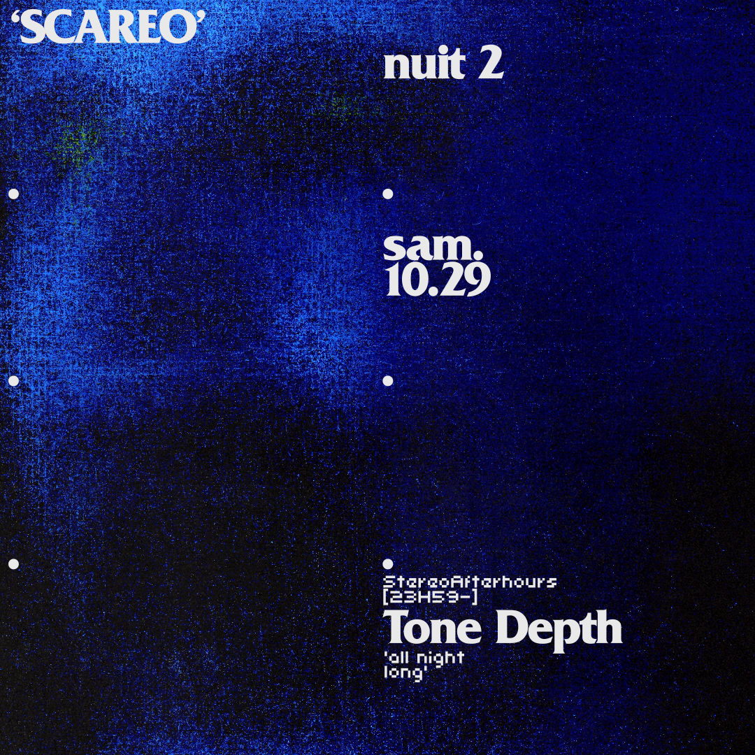 Scareo: Tone Depth (All Night Long) - フライヤー表
