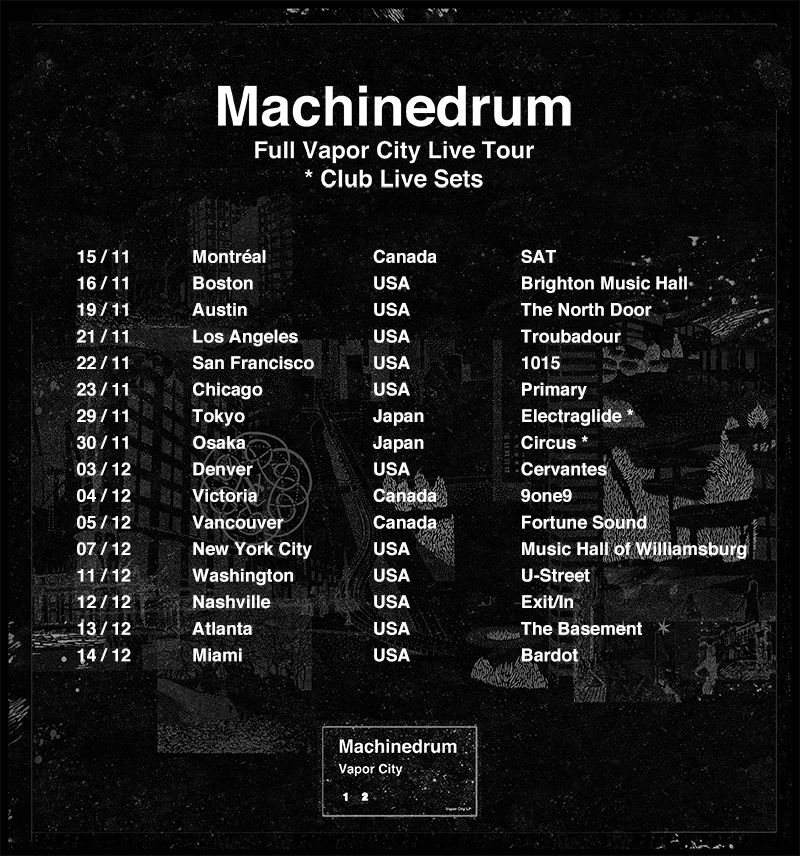 Machinedrum - Vapor City Live Tour - Página frontal