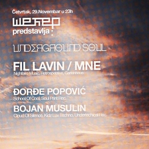 Underground Soul with Fil Lavin, Đorđe Popović & BOJAN MUSULIN - Página frontal