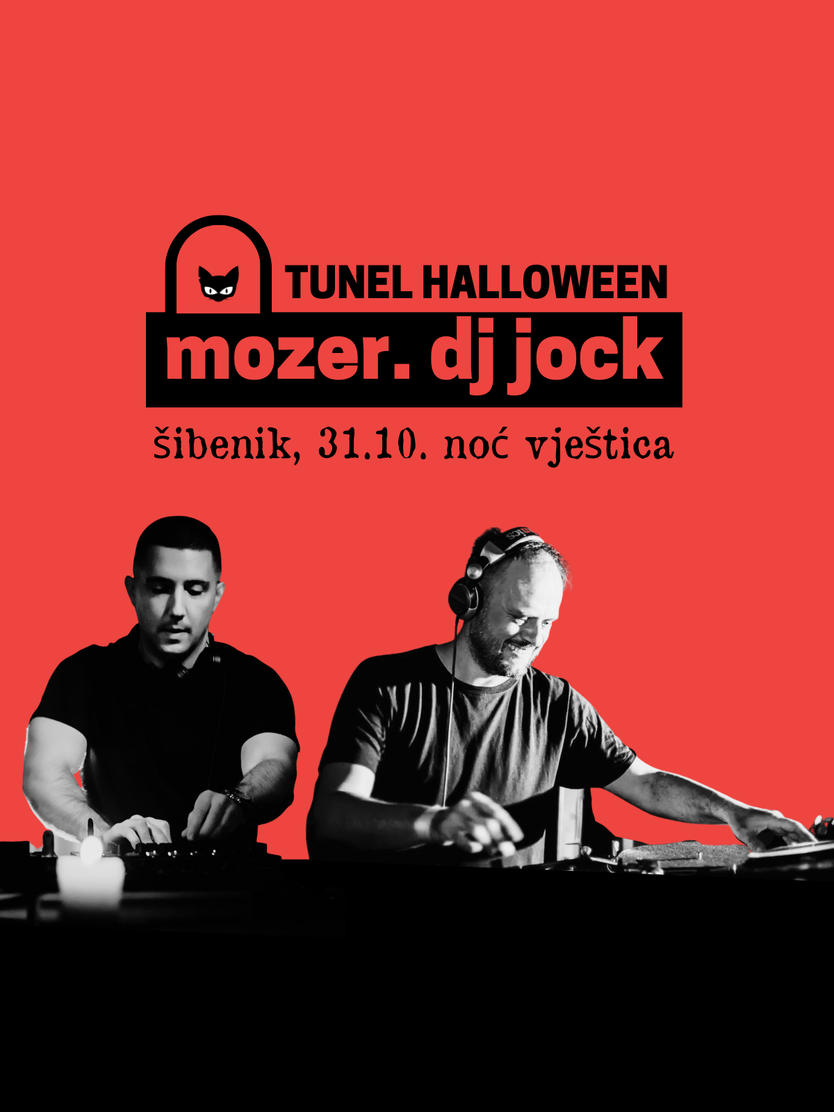 Tunel: Halloween, Mozer & DJ Jock - Página frontal