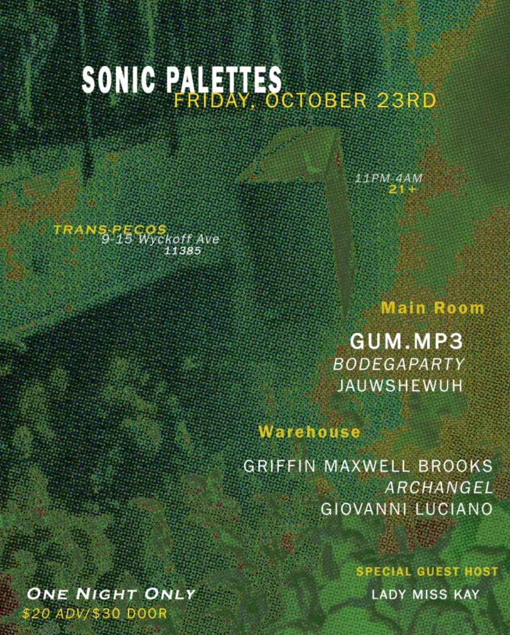 SONIC PALETTES at Trans-Pecos, New York City