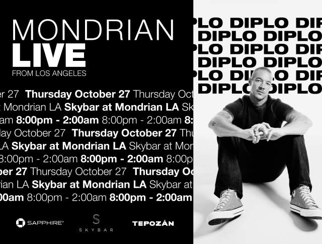 Diplo at Mondrian Live 2022 [3-Hour Select Open Bar] at Skybar at Mondrian,  Los Angeles