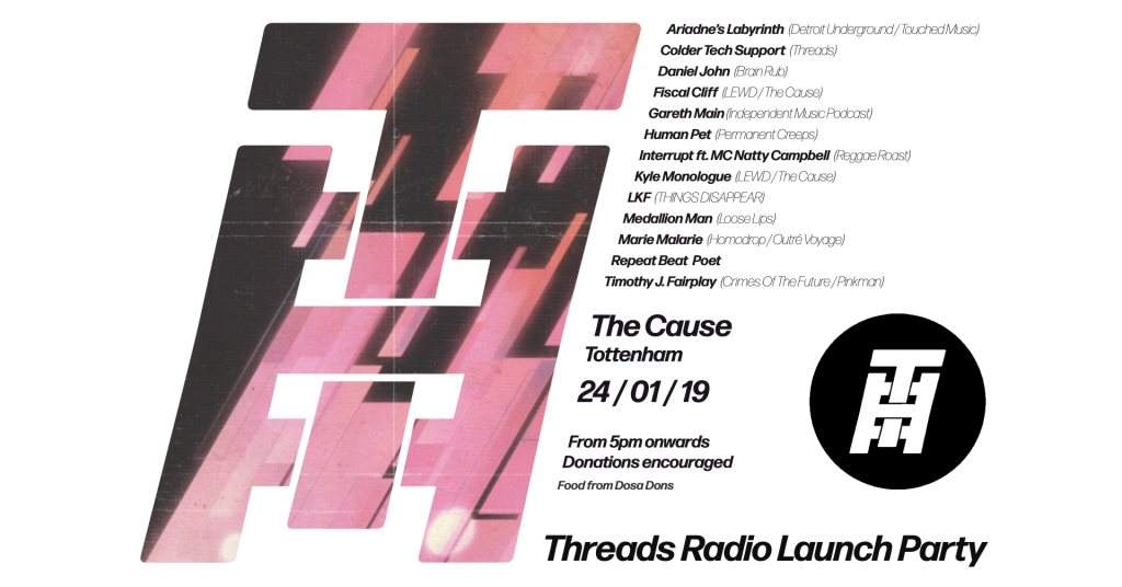 Threads Radio Launch Party - Página frontal