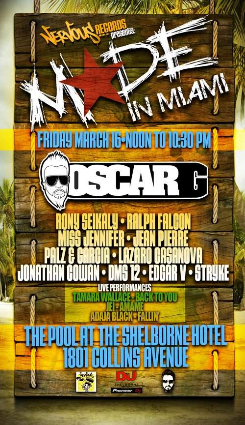 Nervous Records presents Oscar G Made In Miami - Página frontal