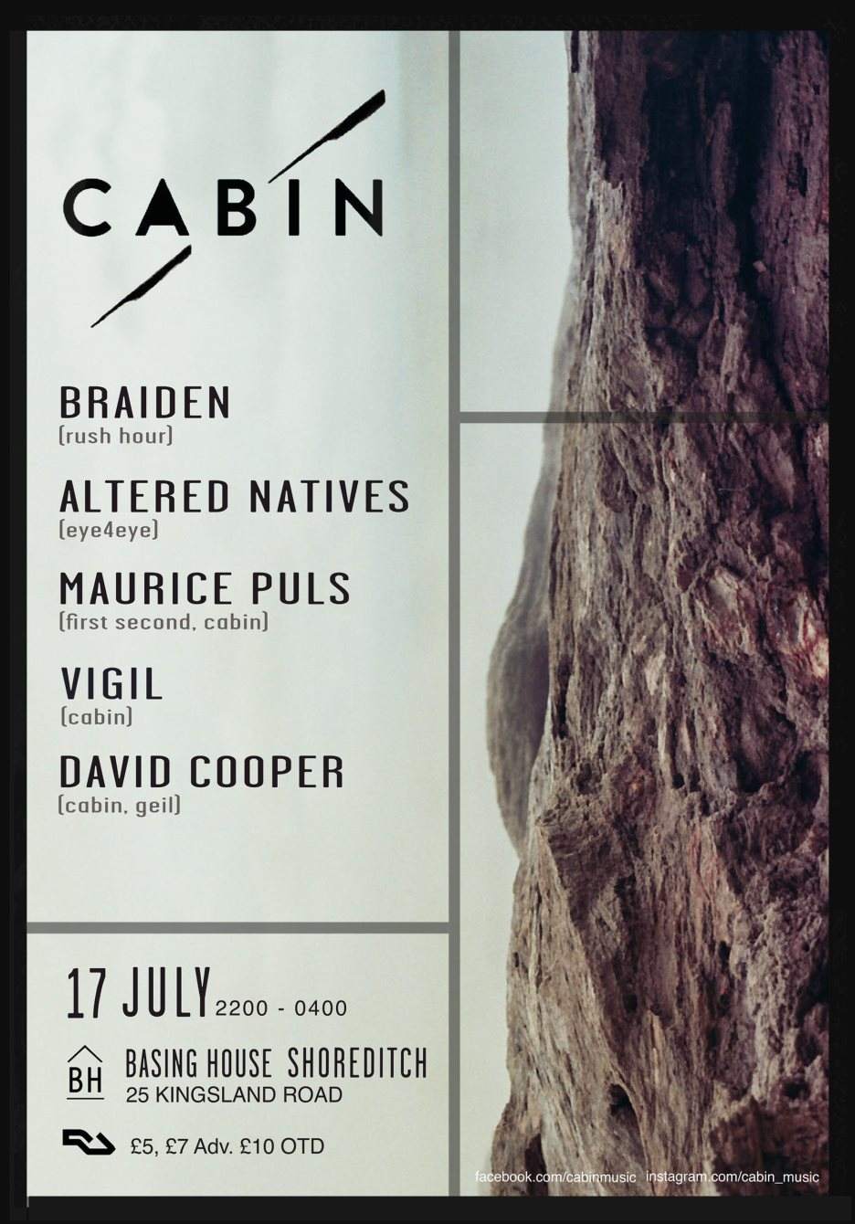 Cabin with Braiden, Altered Natives - フライヤー表