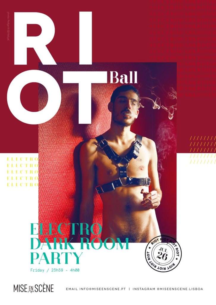 Riot Ball - Electro Dark Room Party - フライヤー表