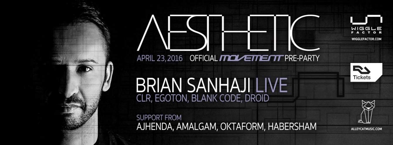 Wiggle Factor presents Aesthetic with Brian Sanhaji - Official Movement pre-Party - Página frontal