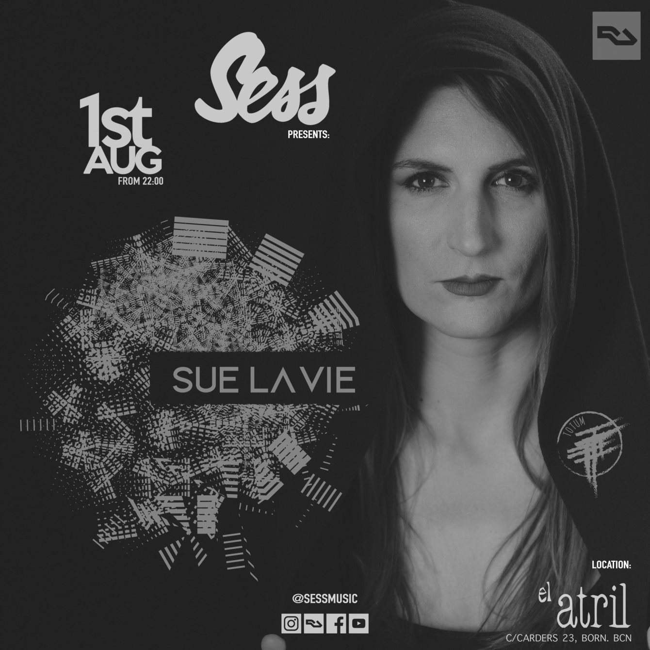[CANCELLED] Sess presents: SUE LA VIE - フライヤー表