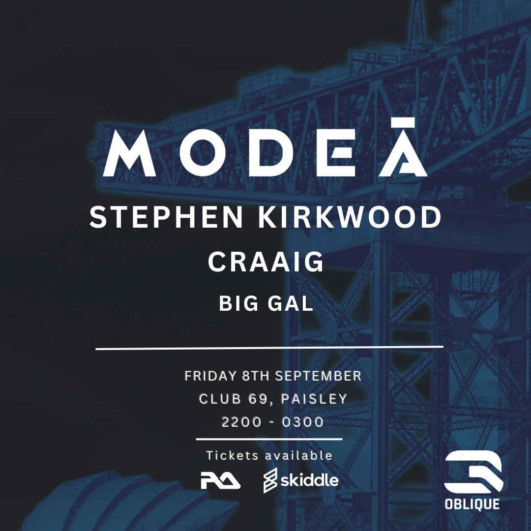 Oblique 003 - Modeā, Stephen Kirkwood, CRAAIG, Big Gal - フライヤー表