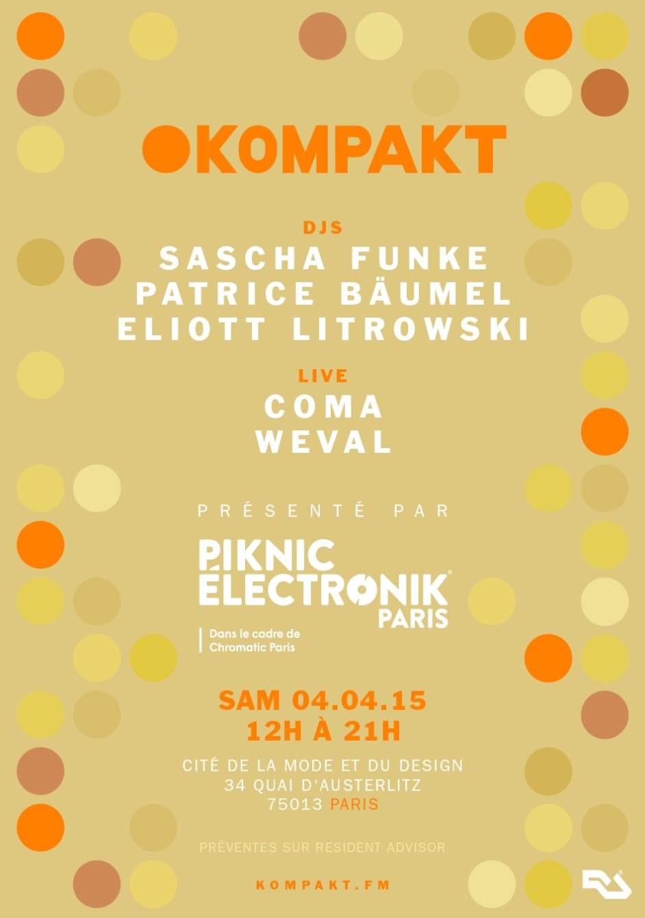 Piknic Électronik Paris - Kompakt Showcase - Página frontal