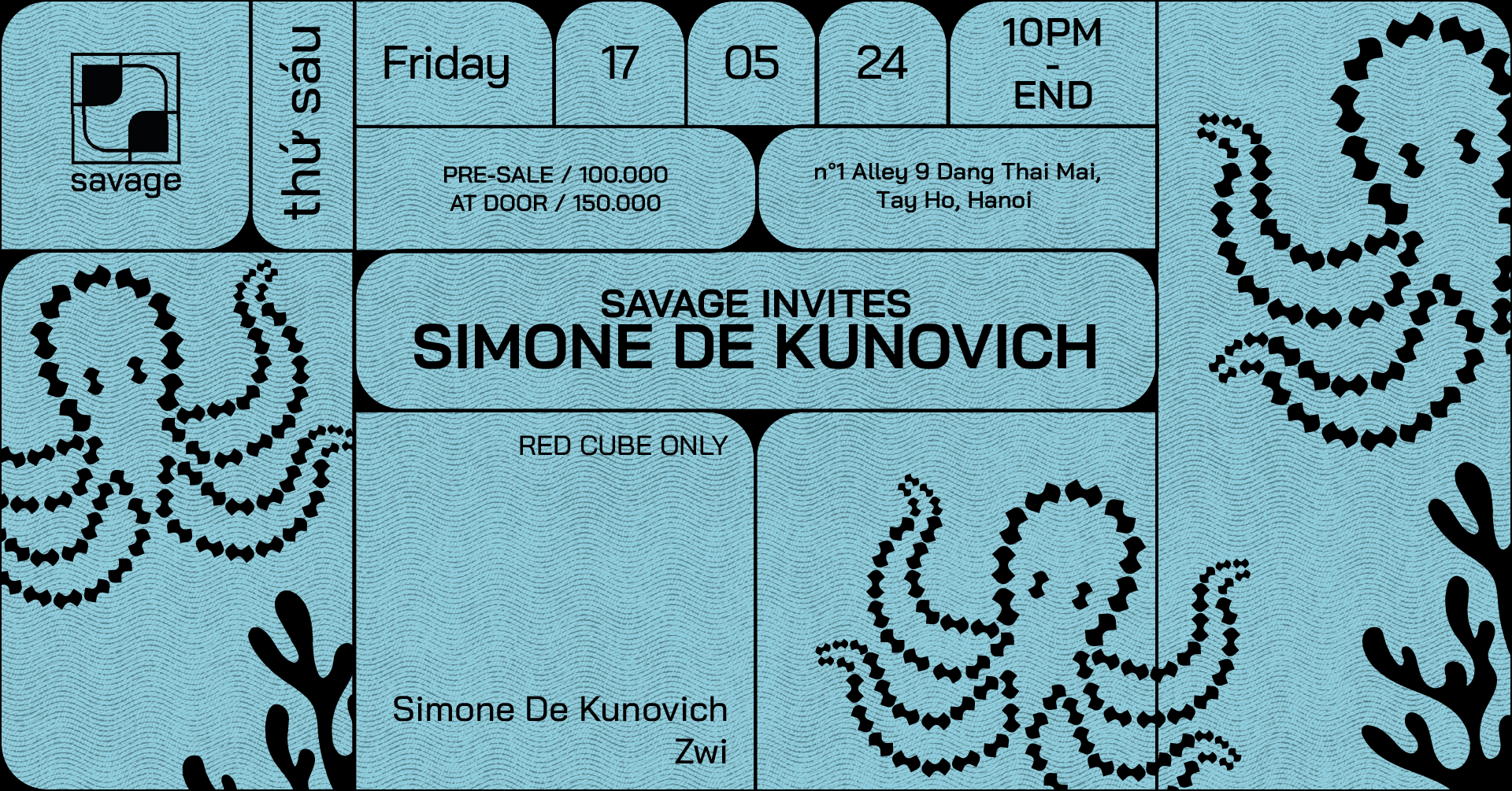 Savage Invites Simone De Kunovich					 - フライヤー裏