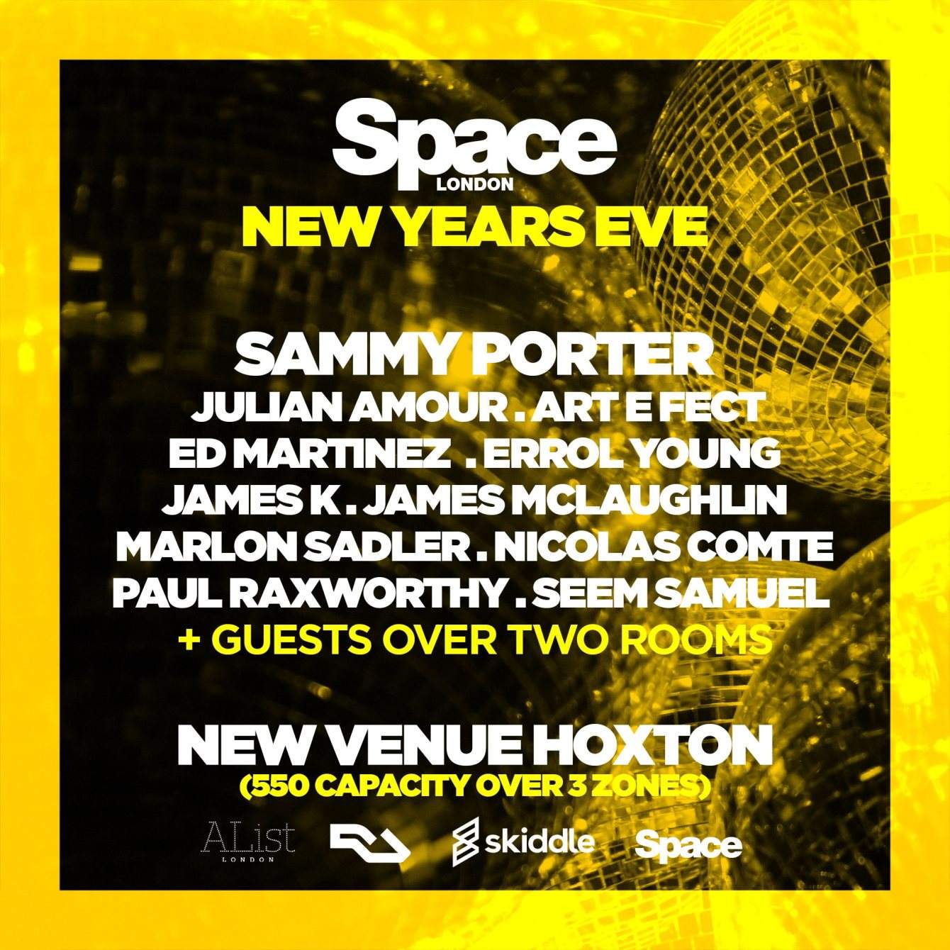 Space New Year's Eve Back to the Disco with Sammy Porter - Página trasera