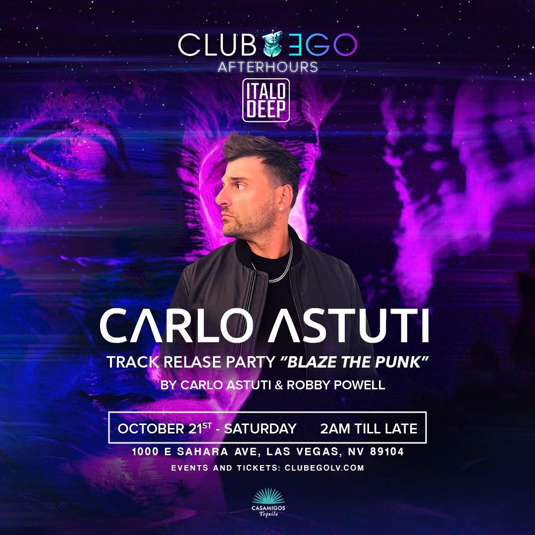 Club Ego Las Vegas presents Carlo Astuti (Italo Deep) - フライヤー表