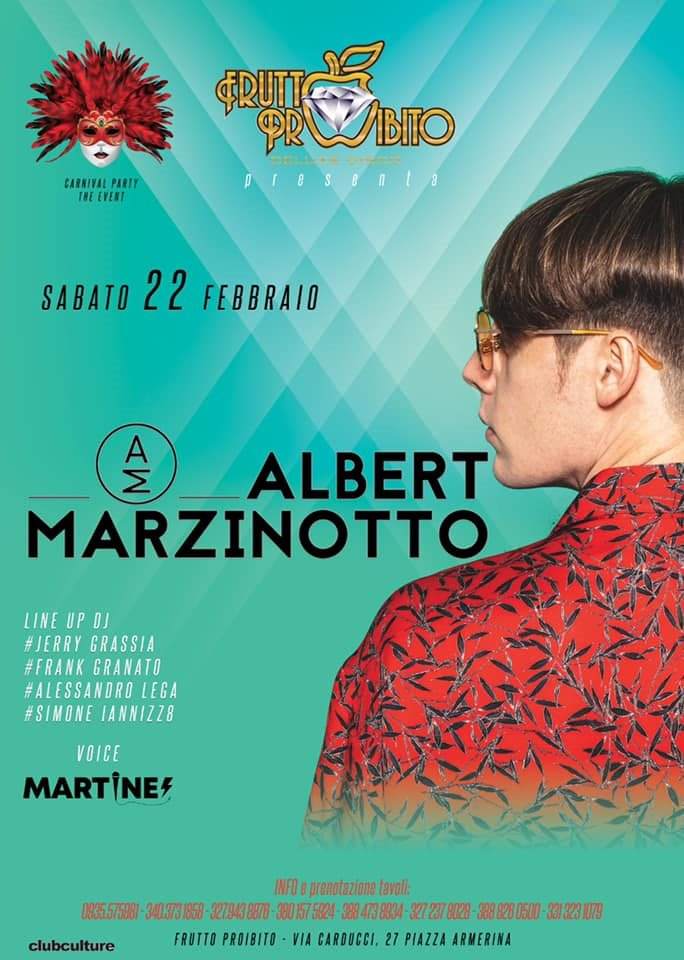 Carnival Party 2020 with Albert Marzinotto TOP DJ - フライヤー表