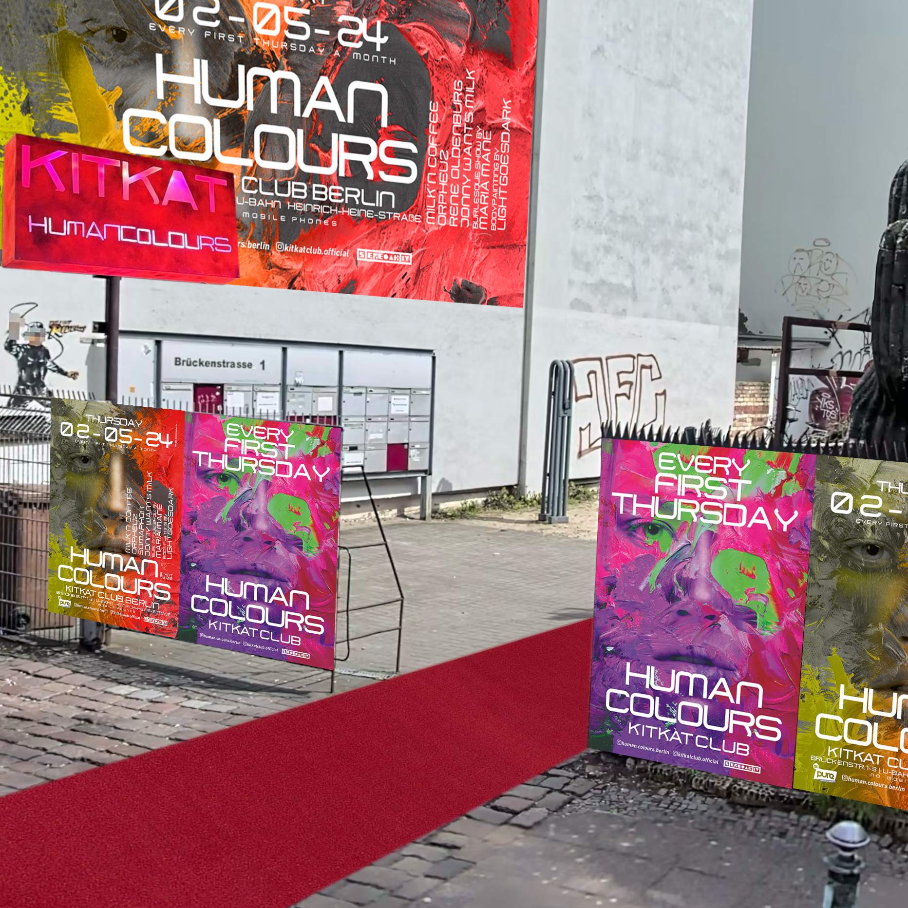 Human Colours at KitKat Club 'Naughty Burlesque Kids' (LEFT ENTRANCE)  - Página trasera