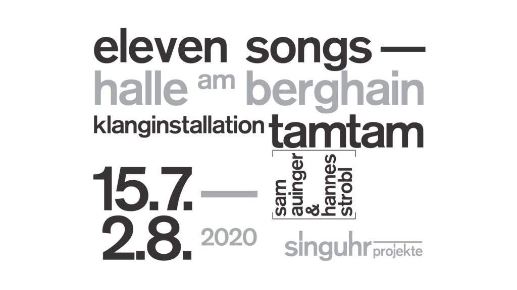 Eleven Songs – Halle am Berghain - Página frontal