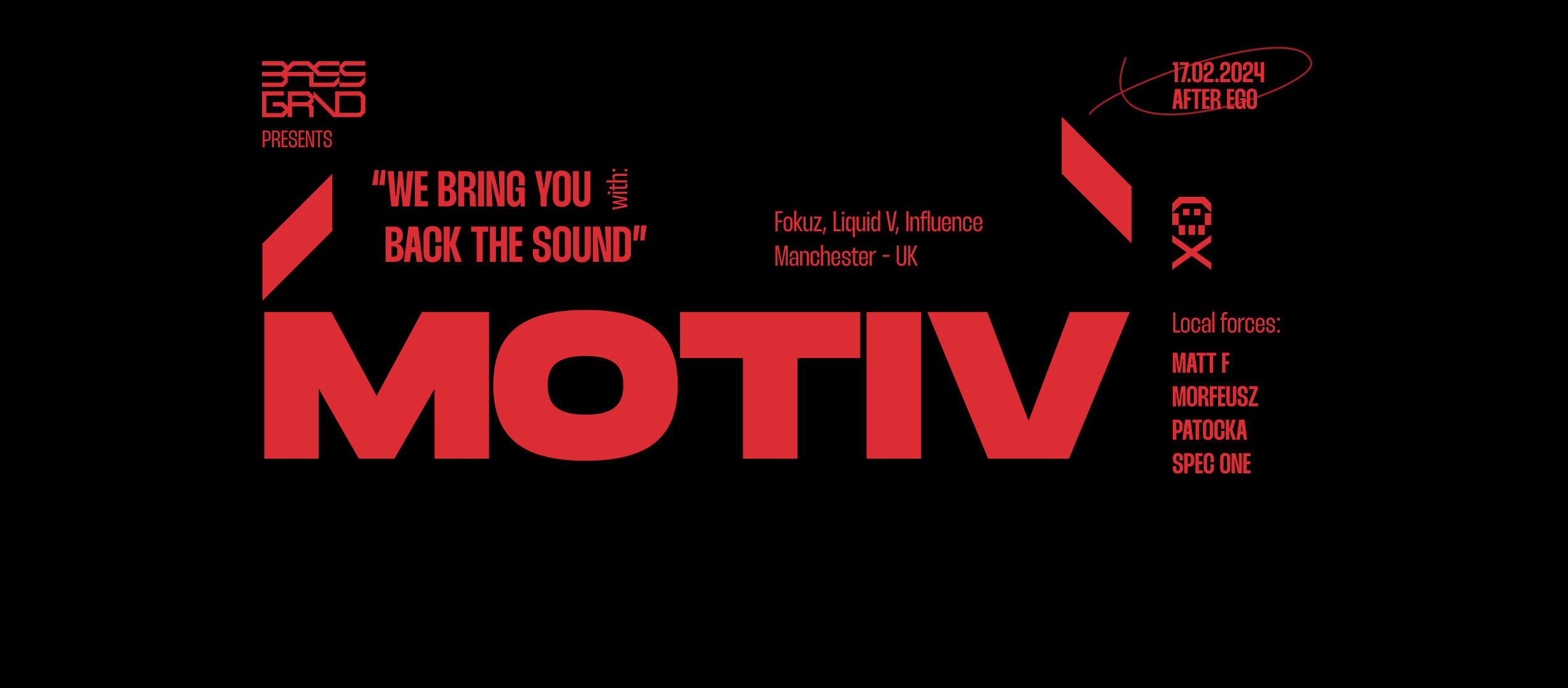 We Bring You Back The Sound with: Motiv - フライヤー表