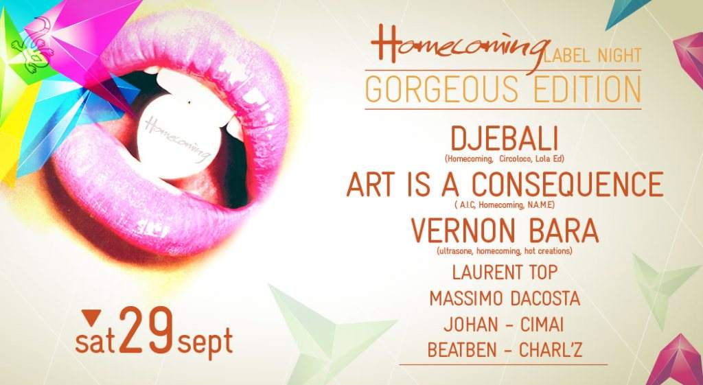 Homecoming Label Night Gorgeous Edition - フライヤー表
