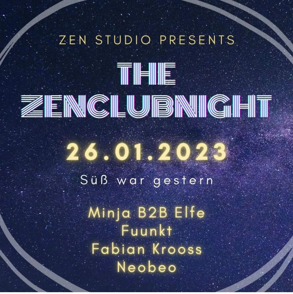 Zen Club Night - フライヤー表