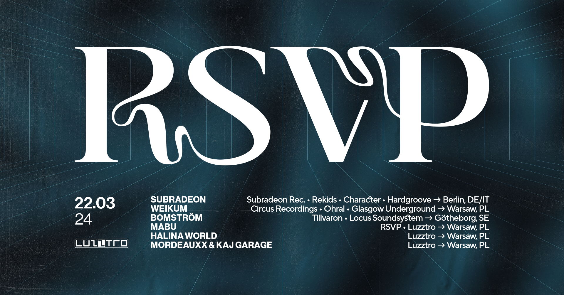 RSVP presents: Subradeon - フライヤー表