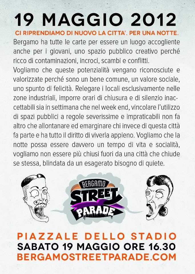 Bergamo Street Parade 2012 - Página trasera