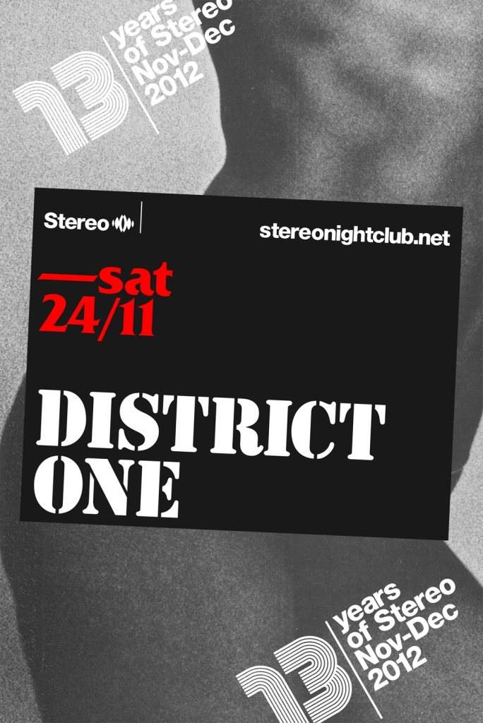 13yrs of Stereo > District - フライヤー表