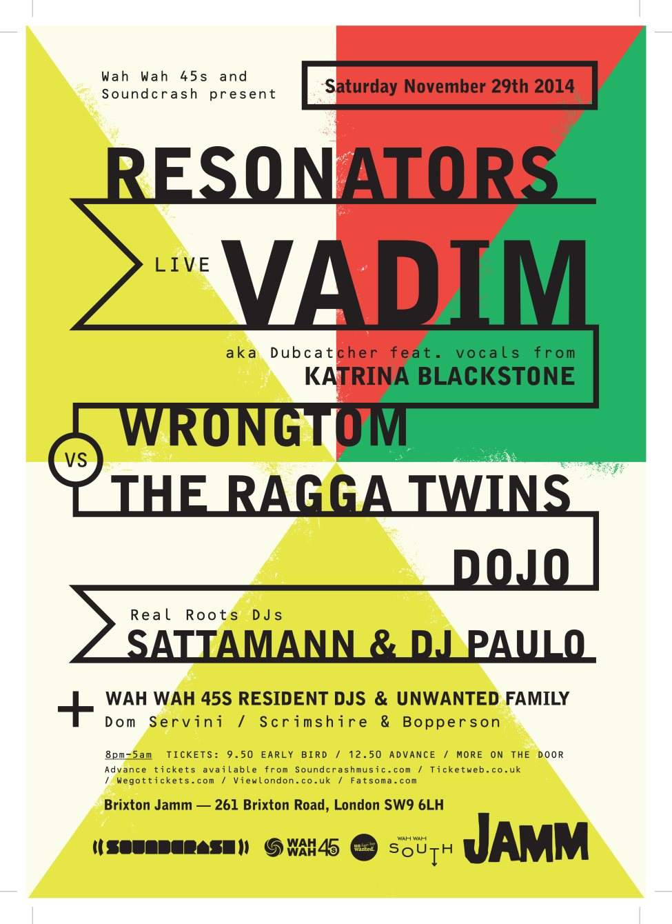 Resonators, DJ Vadim (AKA Dubcatcha), Wrongtom & The Ragga Twins - Página frontal