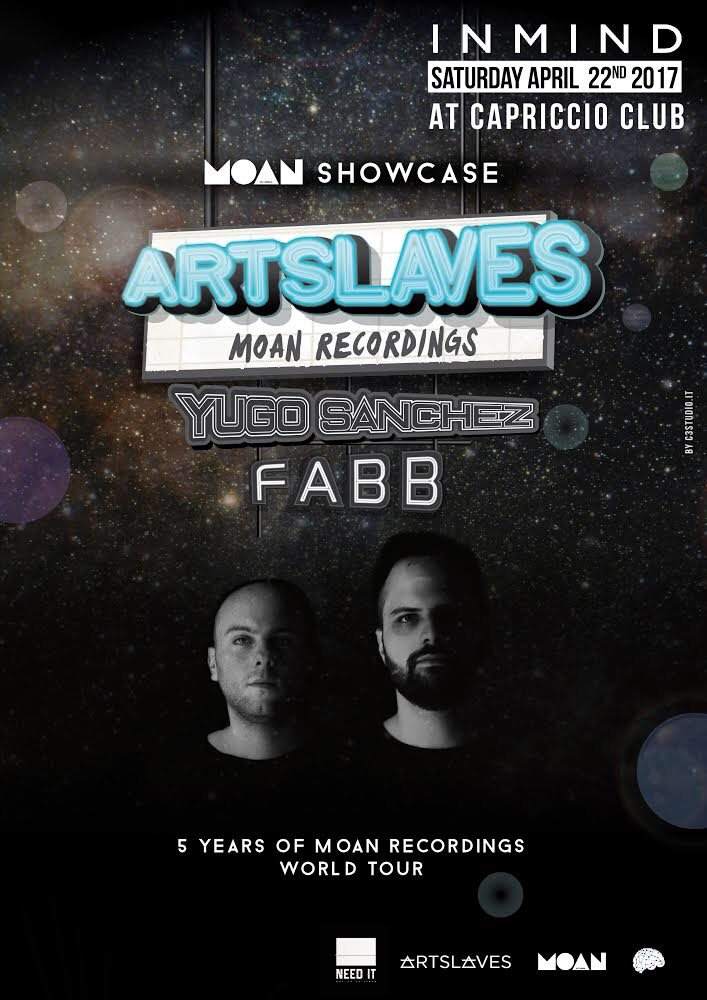 Inmind presents Moan Showcase with Artslaves, Yugo Sanchez & Fabb - フライヤー表