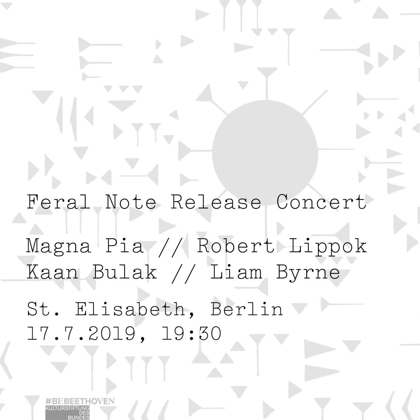 Feral Note presents Magna Pia, Robert Lippok & Kaan Bulak, Liam Byrne - フライヤー表