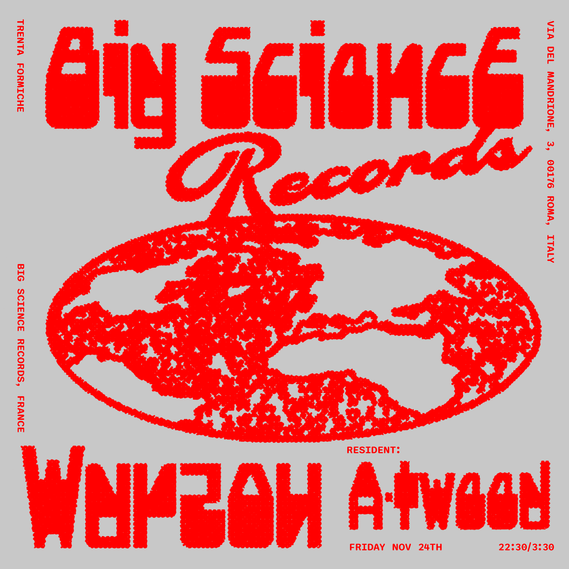 Label Nights with Big Science Records - フライヤー表