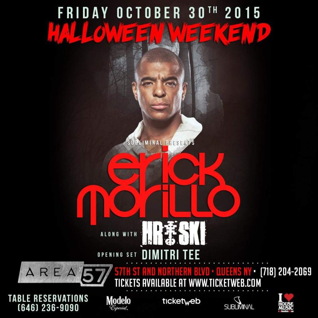 A Halloween Night of Subliminal Debauchery with Erick Morillo and Co. - フライヤー表