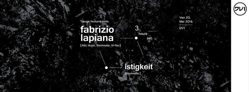 Le DV1 et Tapage Nocturne Présentent: Fabrizio Lapiana - Página frontal