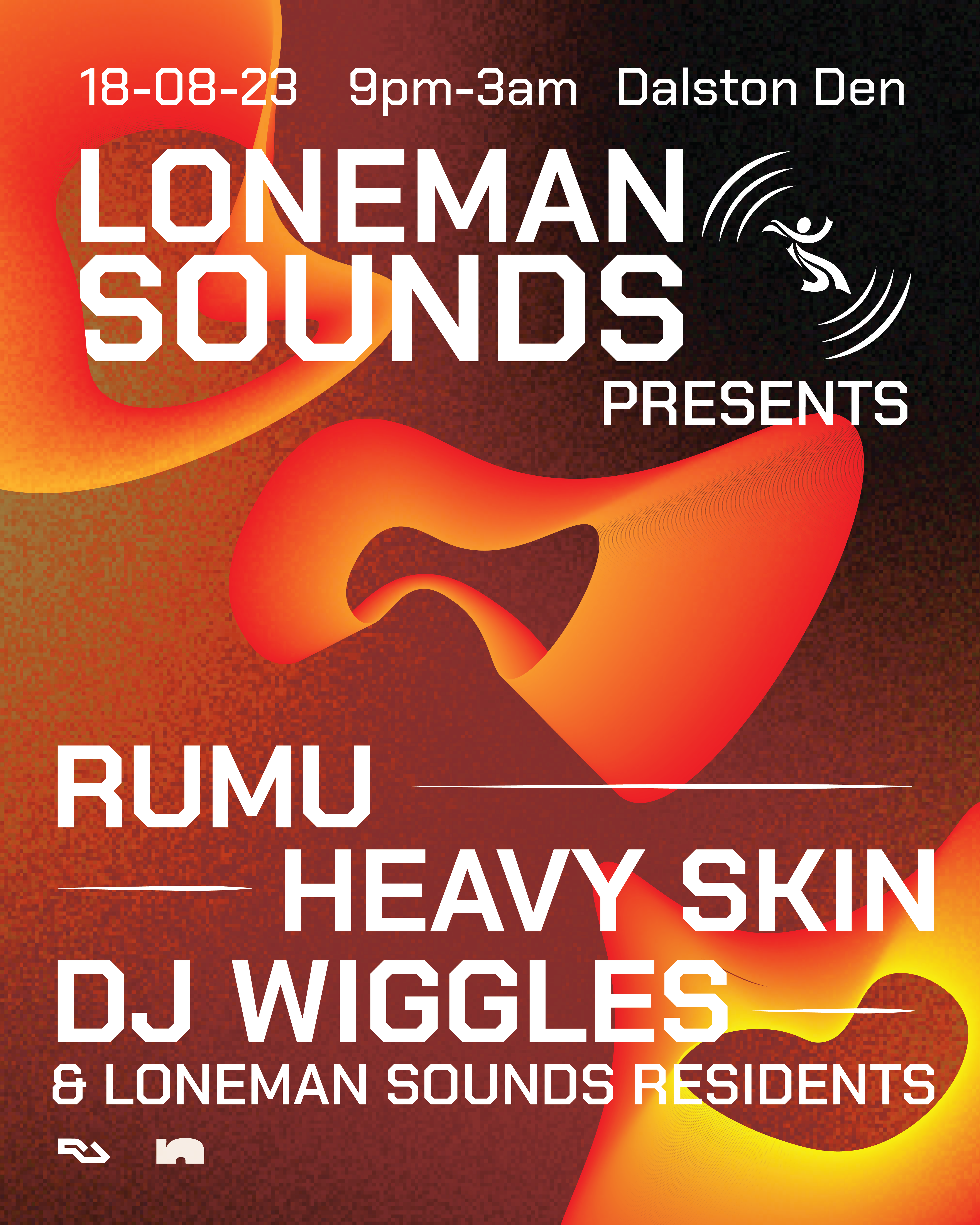Loneman Sounds W/ rumu, Dj wiggles & Heavy Skin - フライヤー表
