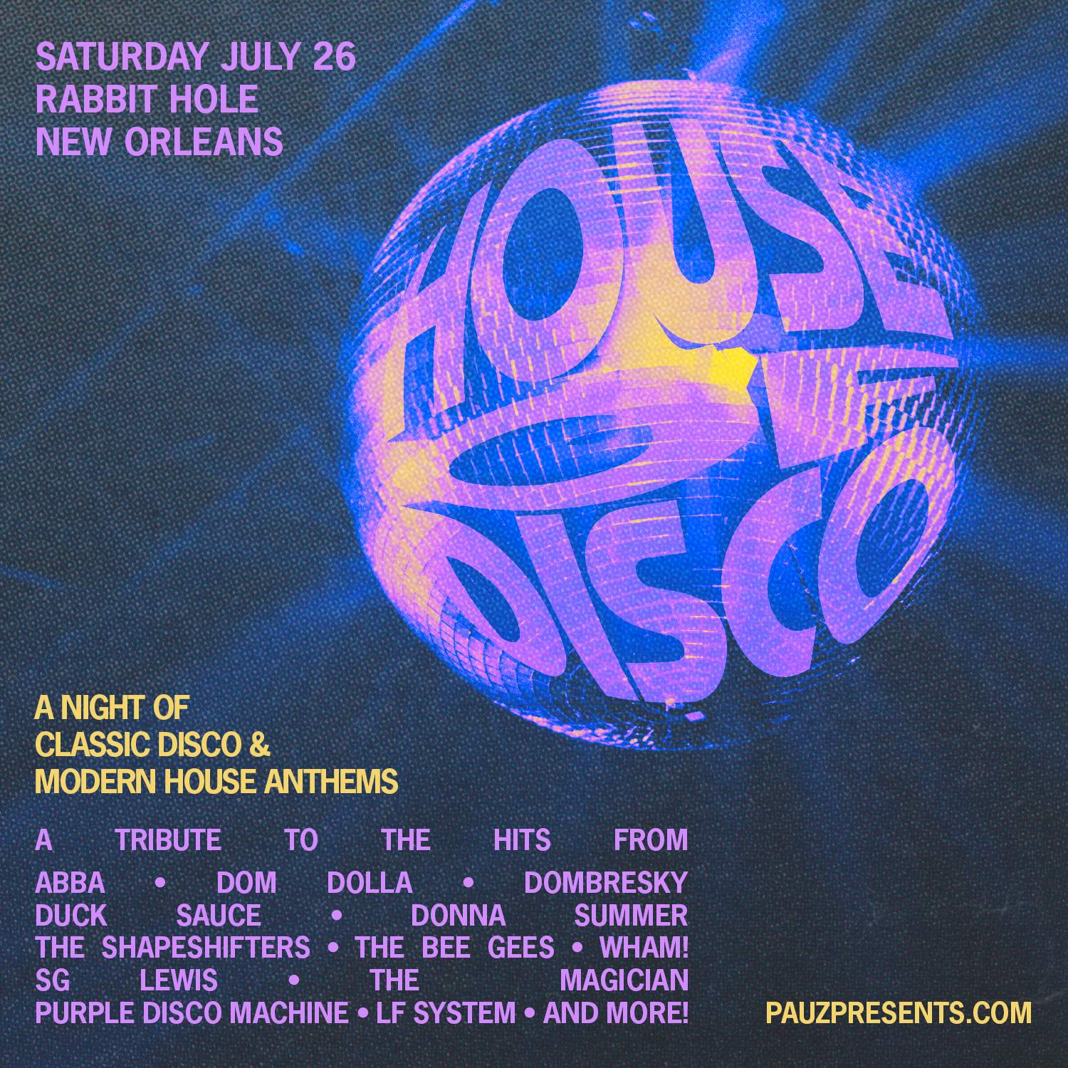 House of Disco - A Night of Classic Disco & Modern House Anthems at The ...