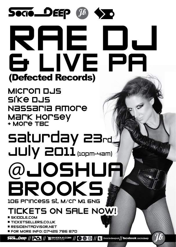 Rae Dj Live Pa at Joshua Brooks, Manchester