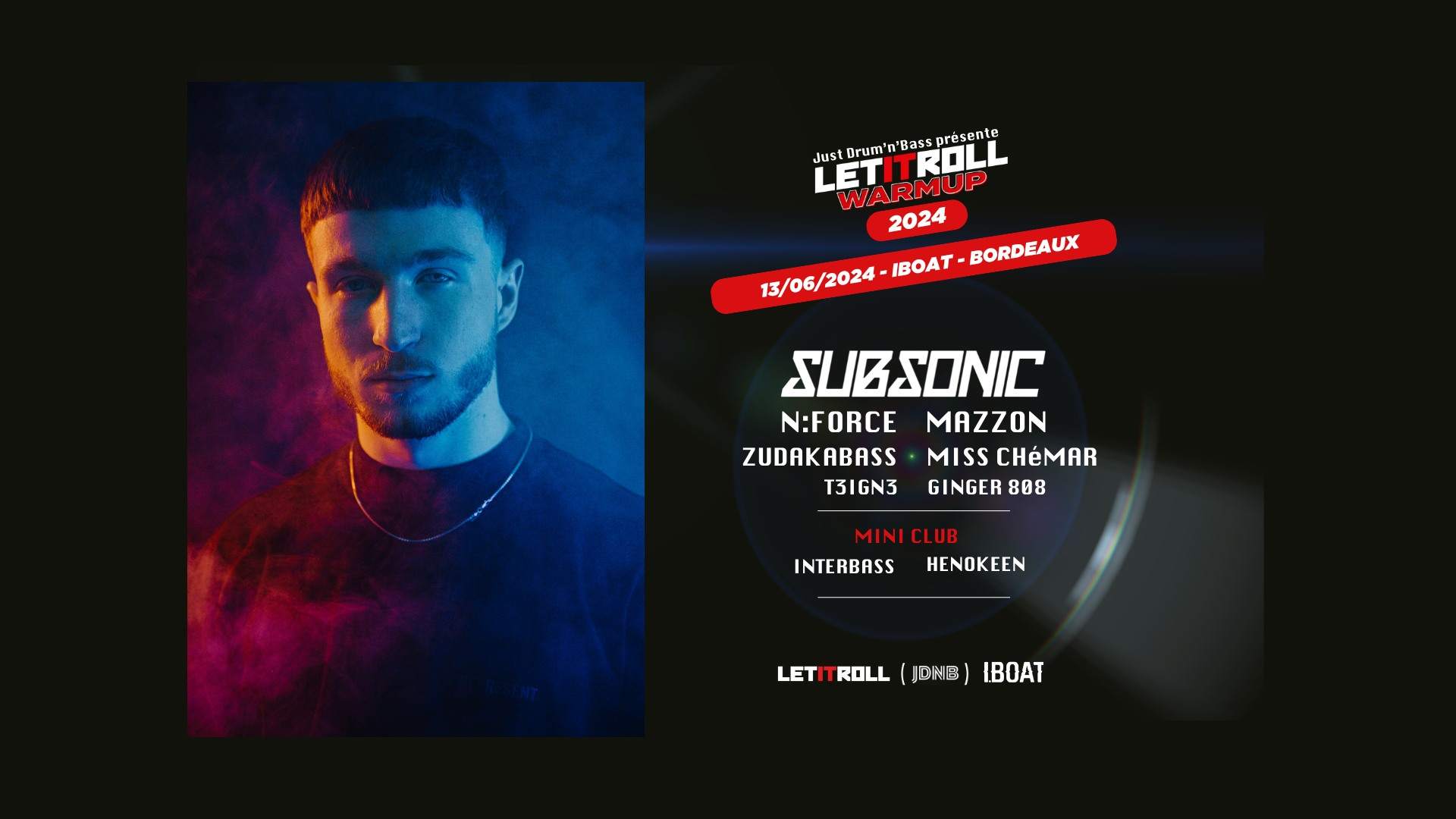 Let It Roll warm up: Subsonic, N:FORCE, MAZZON - Página frontal