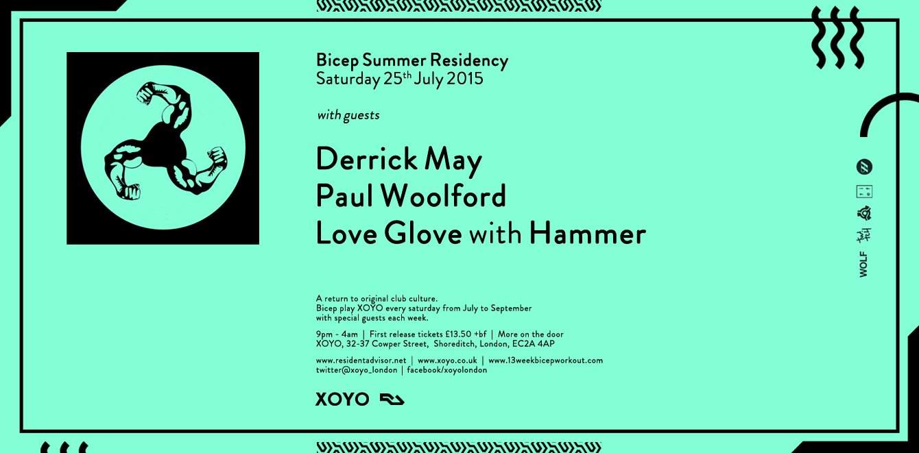 Bicep + Derrick May + Paul Woolford + Room 2: Love Glove with Hammer - Página frontal
