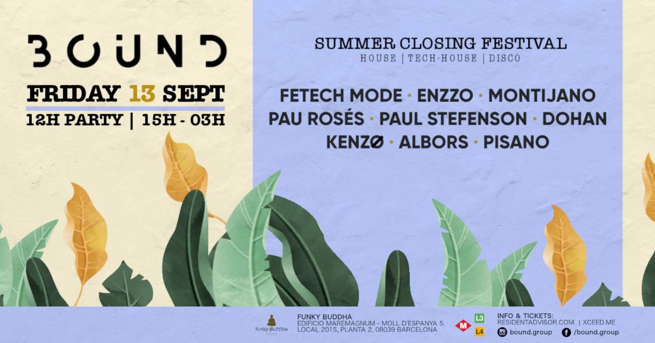 Bound - Summer Closing Festival at Funky Buddha Barcelona - Página frontal