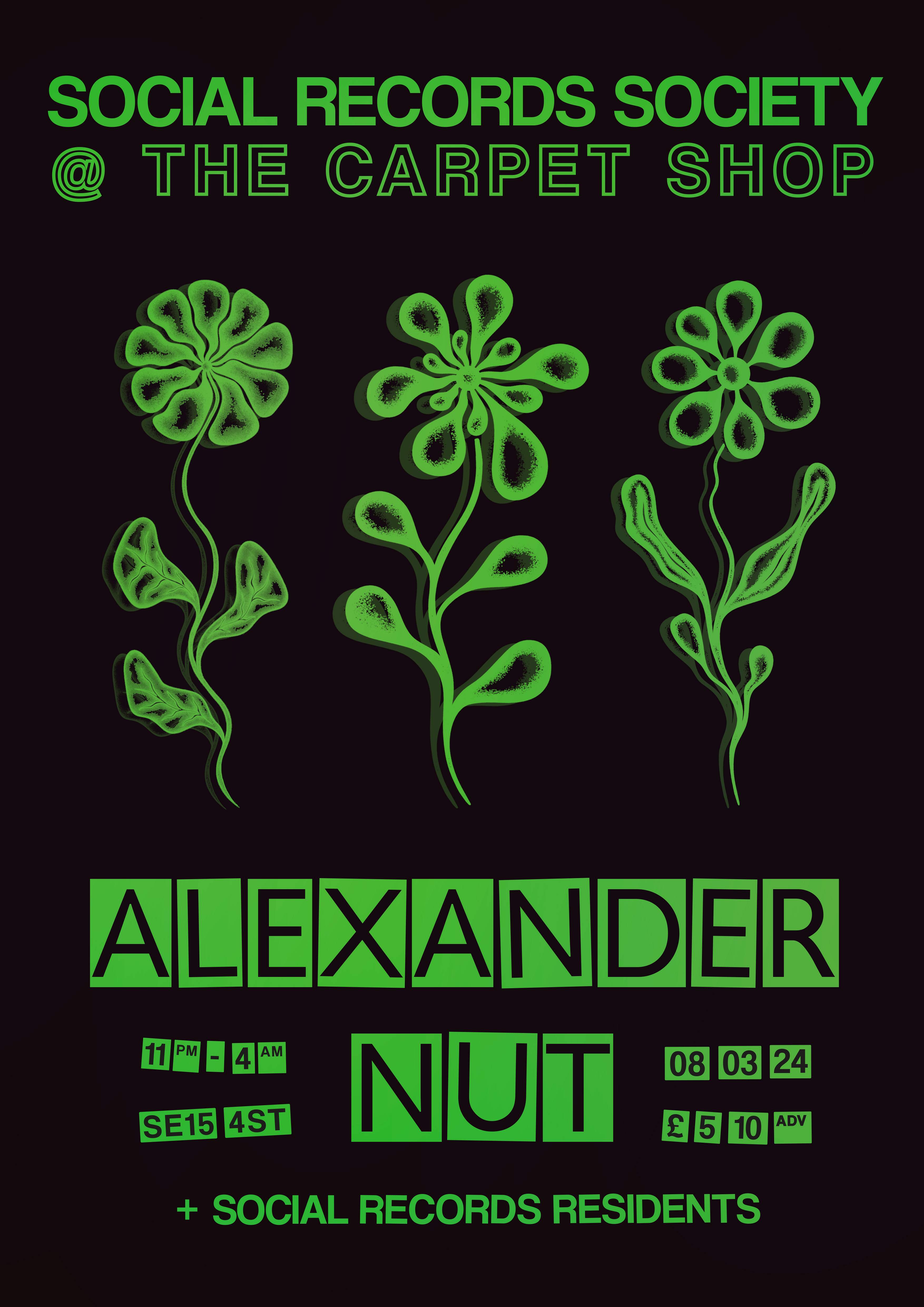 Social Records Society with Alexander Nut - フライヤー表