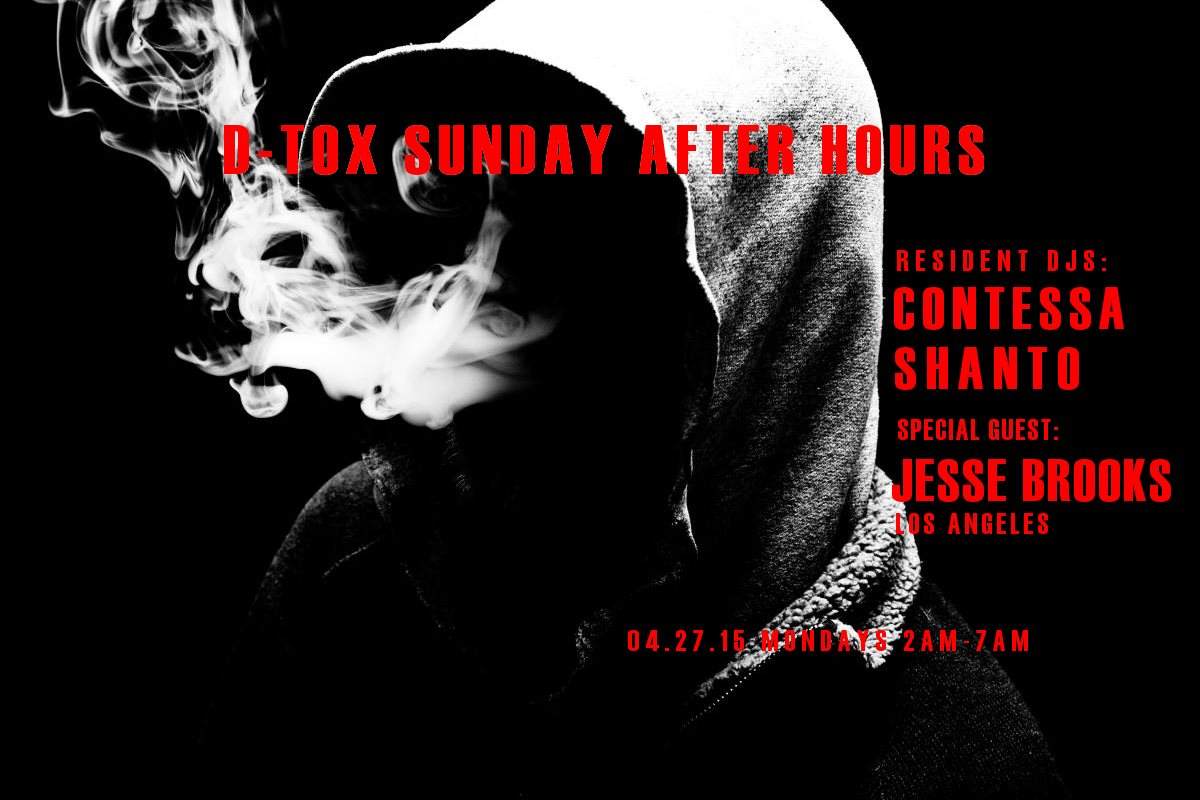 D-TOX Sunday After Hours (Mondays 2AM-7AM) - フライヤー表