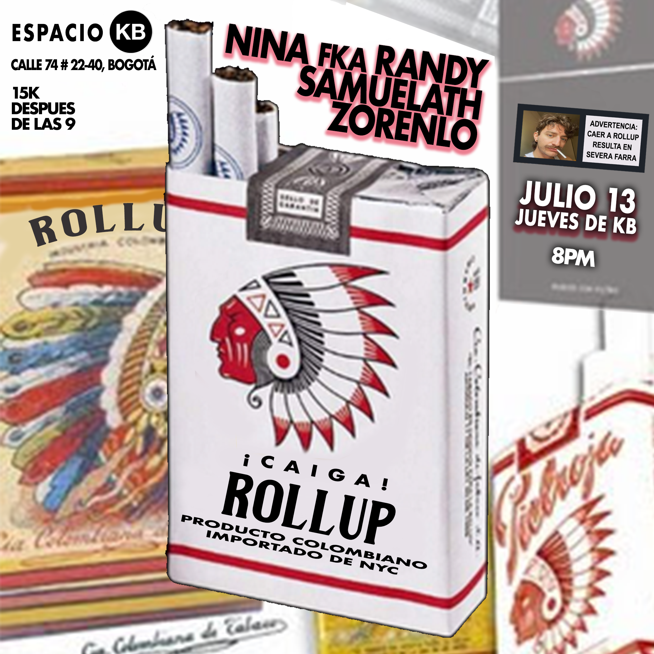 Rollup -> ¡Caiga!: Nina f.k.a. Randy, Samuelath & zorenLo - Página frontal