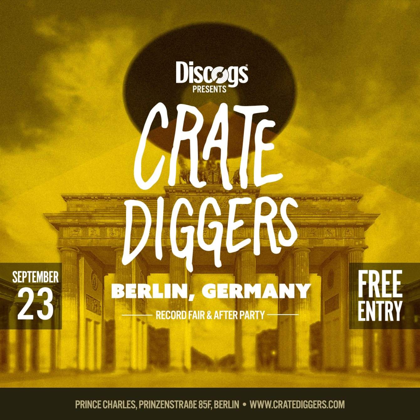 Crate Diggers Berlin Record Fair & After Party w/ Kenny Dope, Andrés - Página trasera