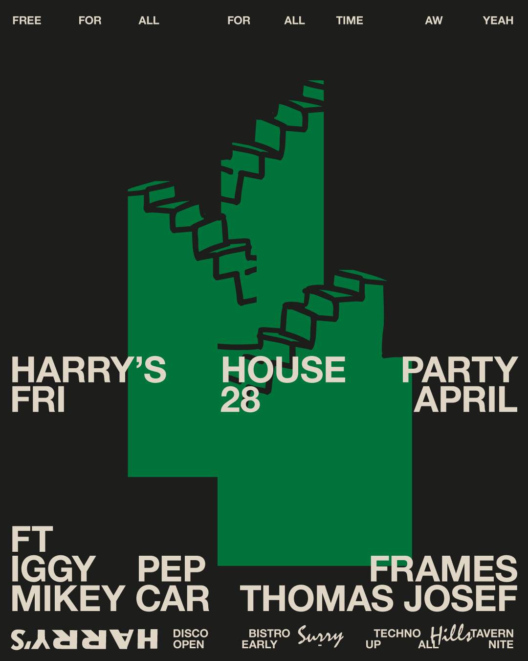 Harry's House Party feat. Iggy Pep + Frames + Mikey Carr + Thomas Josef - Página frontal