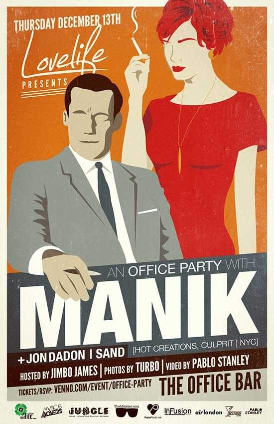 Lovelife presents... An Office Party with Manik - Página frontal
