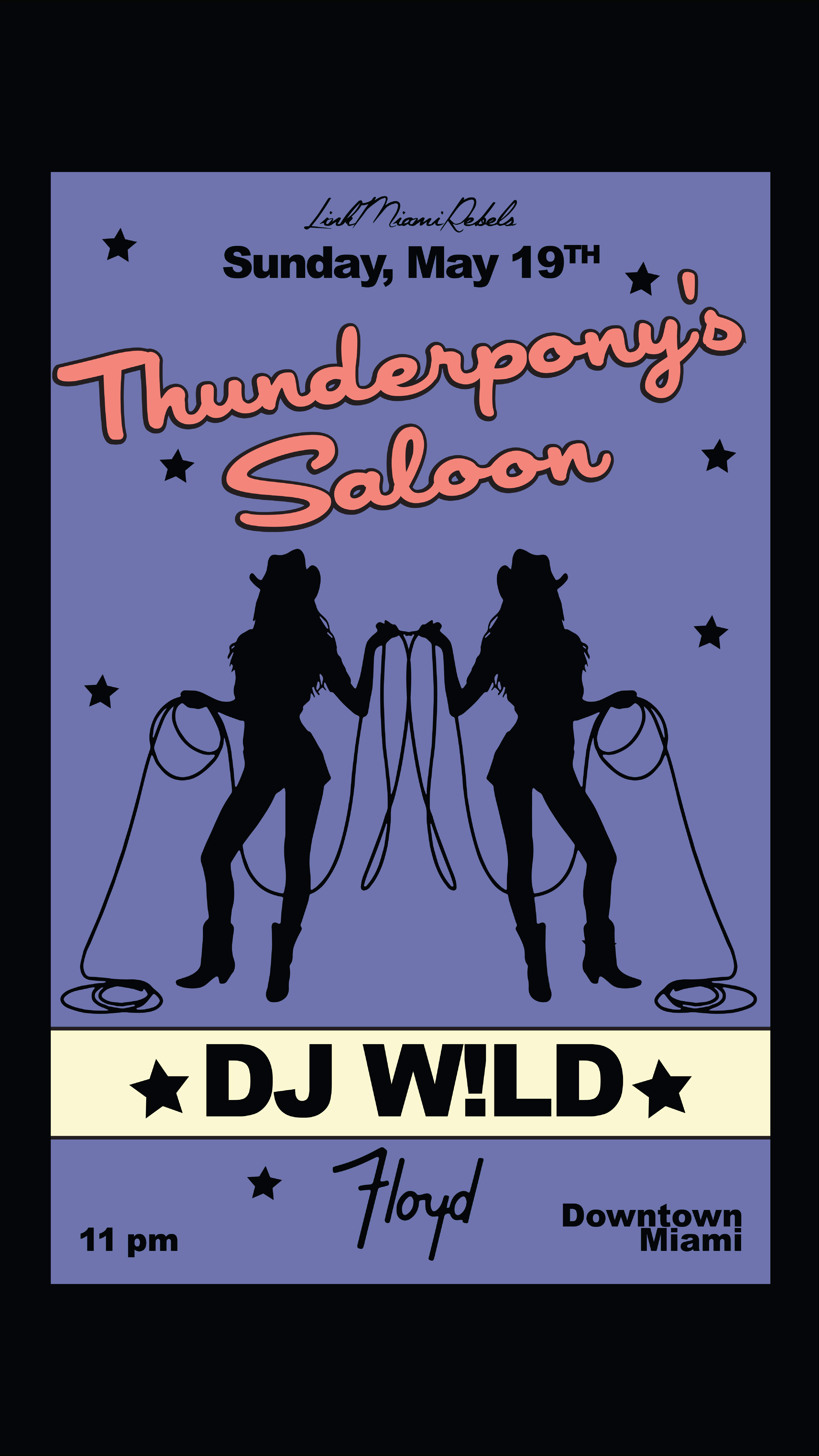 Thunderpony's Saloon Feat. DJ W!ld - フライヤー表