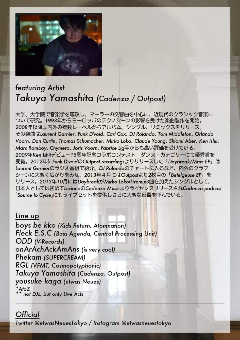 Etwas Neues Feat. Takuya Yamashita - フライヤー裏
