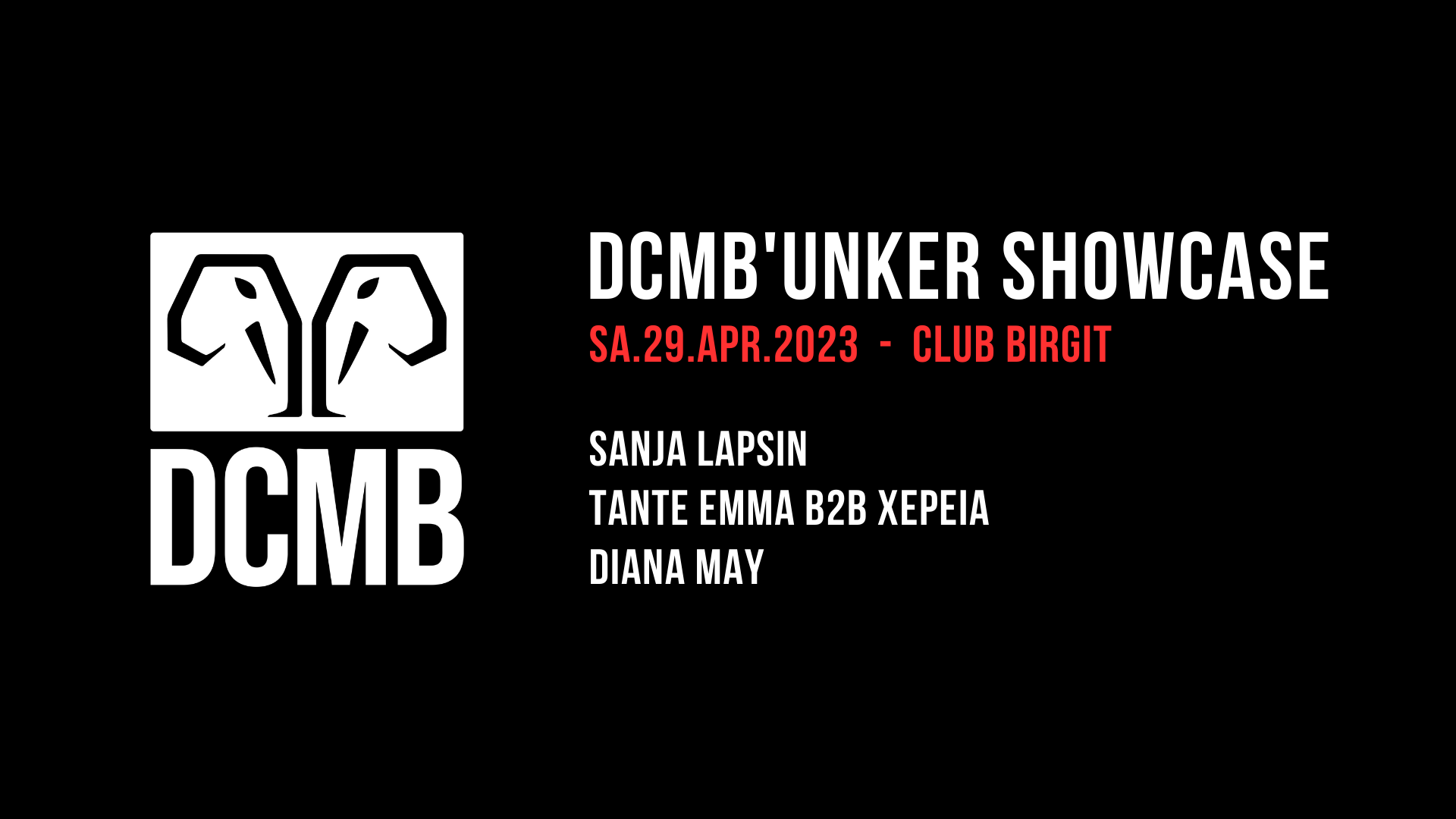 DCMB'unker Showcase - フライヤー表