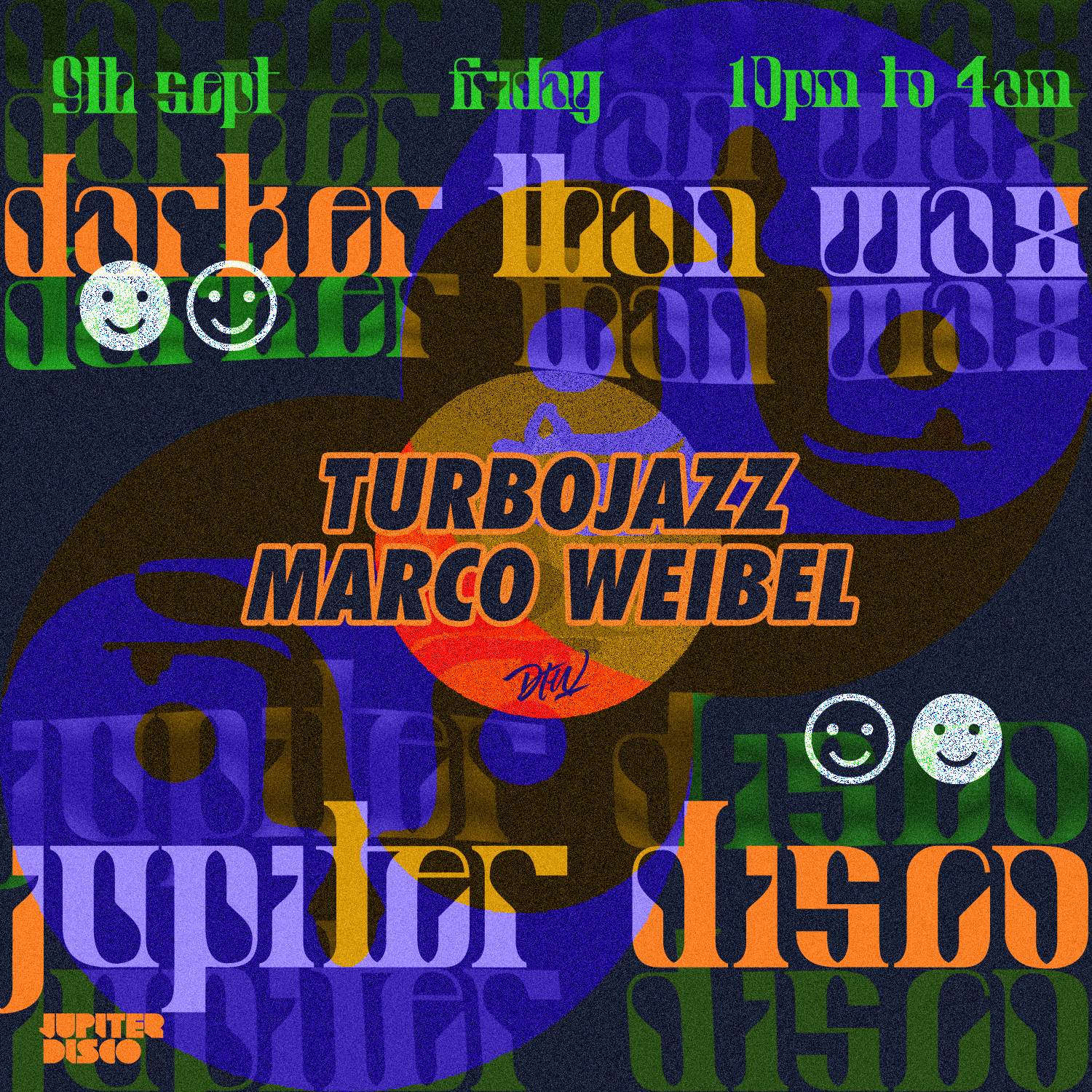 Darker Than Wax pres Turbojazz & Marco Weibel - フライヤー表