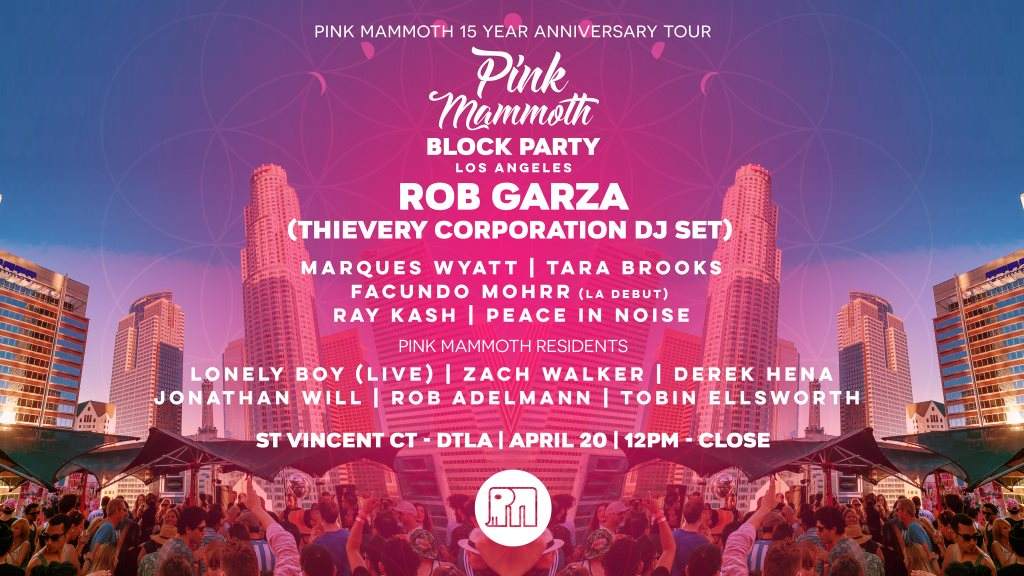 Pink Mammoth 15 Year Block Party Fundraiser - フライヤー表