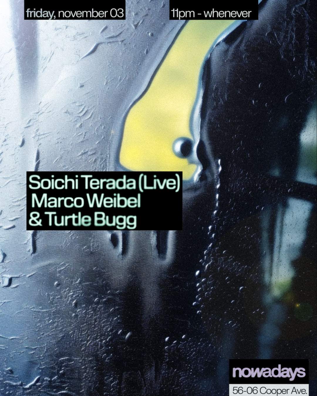 Soichi Terada Live, Marco Weibel & Turtle Bugg - Página frontal